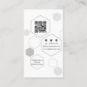 Moderne Multiplex-Foto-Collage Hexagon-Honigwabenk Visitenkarte (Rückseite)