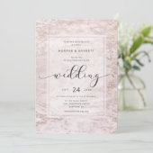 Moderne Muränen mit Rose Gold Wedding Einladung (Stehend Vorderseite)