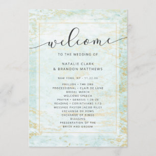 Moderne Murmeln im Ozean mit Goldhochzeit Programm