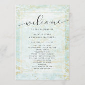 Moderne Murmeln im Ozean mit Goldhochzeit Programm (Vorderseite)