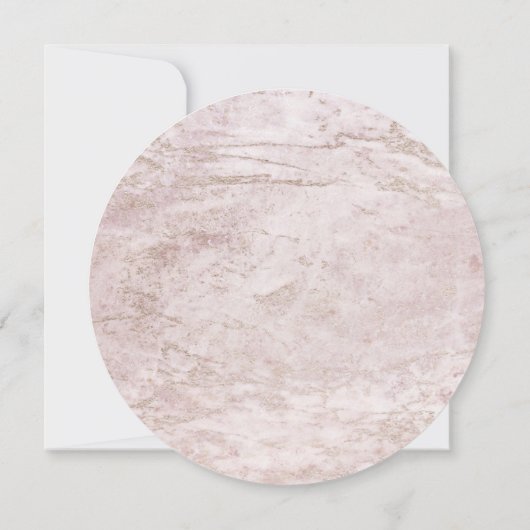 Moderne Murmeln in Mauve Rose Gold Circle Wedding Einladung (Rückseite)