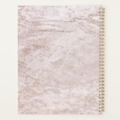 Moderne Murmeln in Mauve Rose Gold Hochzeitspläne Planer (Rückseite)