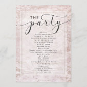 Moderne Murmeln in Mauve Rose - Goldhochzeit Programm (Rückseite)