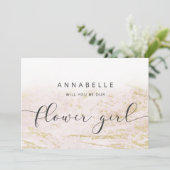 Moderne Murmeltiere in Blush Flower Girl Vorschlag (Stehend Vorderseite)