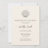 Moderne Muschel Beach Ocean Bridesmaids Luncheon Einladung (Vorderseite)
