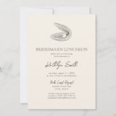 Moderne Muschel Beach Ocean Bridesmaids Luncheon Einladung (Vorderseite)