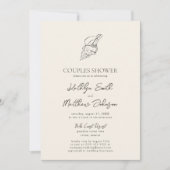 Moderne Muschel Beach Ocean Wedding Couples Dusche Einladung (Vorderseite)