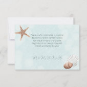 Moderne Muscheln im Aqua-Ozean Dankeskarte (Rückseite)