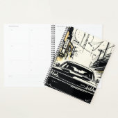 Moderne Muscle-Car-Front-Pop-Art-Illustrationsdruc Planer (Anzeige)