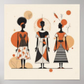 Moderne Muse – Abstrakte feminine Geometrie II Poster (Vorne)
