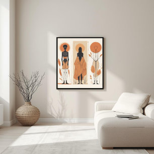 Moderne Muse – Abstrakte feminine Geometrie IIIV Poster
