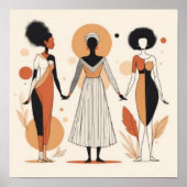 Moderne Muse – Abstrakte feminine Geometrie IV Poster (Vorne)