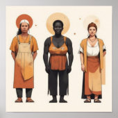 Moderne Muse – Abstrakte feminine Geometrie Poster (Vorne)