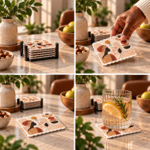 Moderne Muse Papier Untersetzer | Artisan Abstrakt