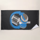 Moderne Musikerin Strandtuch (Vorderseite)