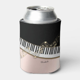 Moderne Musiknoten aus Gold, Klaviertasten in Rosé Dosenkühler