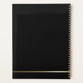 Moderne Musiknoten Gold Elegant individuell anpass Planer (Rückseite)