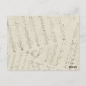 Moderne Musiknoten Music Wedding Tischnummern (Rückseite)