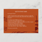 Moderne MUSIKSTAVES Hochzeitsicherheit Begleitkarte (Rückseite)