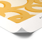 Moderne Mustard Yellow Brush Strokes aus dem Mitte Poster (Ecke)