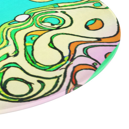 Moderne Muster Art Design Schneidebrett (Ecke)