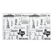 Moderne Muster berühmte Städte Schwarz/Weiß niedli Kissenbezug (Rückseite)