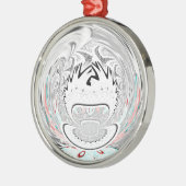 Moderne Muster der urbanen Flora Silbernes Ornament (Links)