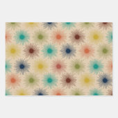 Moderne Muster des Weltraumzeitalters im Mittelalt Geschenkpapier Set (Vorderseite 3)