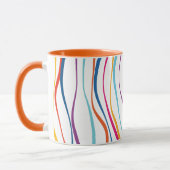 Moderne Muster-Farbwellen Tasse (Links)