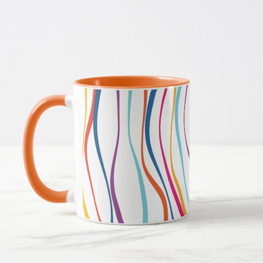 Moderne Muster-Farbwellen Tasse (Links)