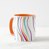 Moderne Muster-Farbwellen Tasse (Vorderseite Links)