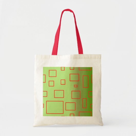 Moderne Muster Green Geometric Design Tote Bag Tragetasche (Vorne)