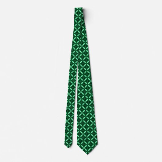 Moderne Muster Grün Muster Neck Tie Krawatte (Rückseite)