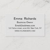 Moderne Muster-grüne Gewohnheit Mitte des Jahrhund Visitenkarte (Rückseite)