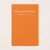Moderne Muster Helle Orange Ohrring Display Karte (Vorderseite)