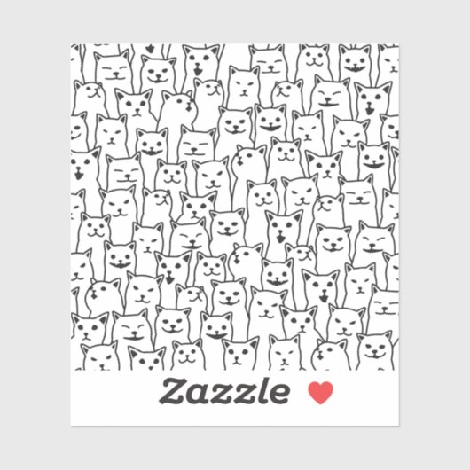 Moderne Muster in Schwarz und Weiß Aufkleber (Blatt)