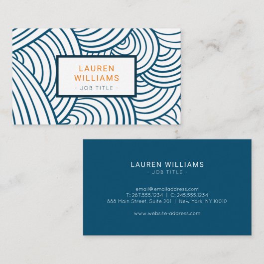 Moderne Muster Indica Visitenkarte (Vorne/Hinten)