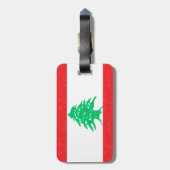 Moderne Muster-Libanese-Flagge Gepäckanhänger (Rückseite vertikal)