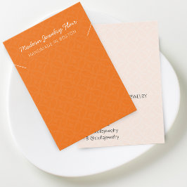 Moderne Muster Orange Halsketten Displaykarte