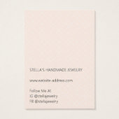 Moderne Muster Orange Halsketten Displaykarte (Rückseite)