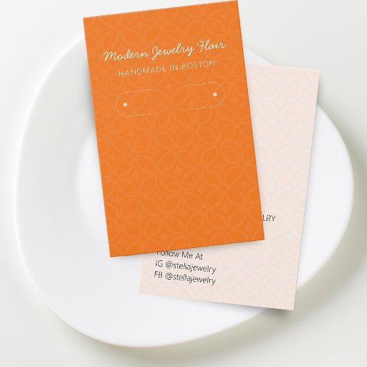 Moderne Muster Orange Kreolen Ohrhänger Display Ka
