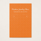 Moderne Muster Orange Kreolen Ohrhänger Display Ka (Vorderseite)