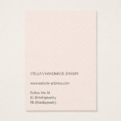 Moderne Muster Orange Ohrhänger Displaykarte (Rückseite)