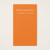 Moderne Muster Orange Ohrhänger Displaykarte (Vorderseite)