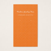 Moderne Muster Orange Ohrhänger Displaykarte (Vorderseite)