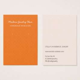 Moderne Muster Orange Ohrring Displaykarte