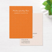 Moderne Muster Orange Ohrring Displaykarte (Schreibtisch)
