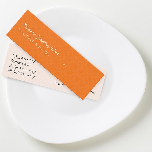 Moderne Muster Orange Stöpsel-Ohrstecker-Anzeige K