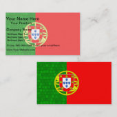 Moderne Muster-Portugiese-Flagge Visitenkarte (Vorne/Hinten)