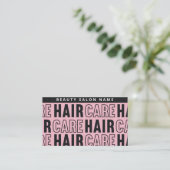 Moderne Muster rosa Haarverlängerungen nach Pflege Visitenkarte (Stehend Vorderseite)